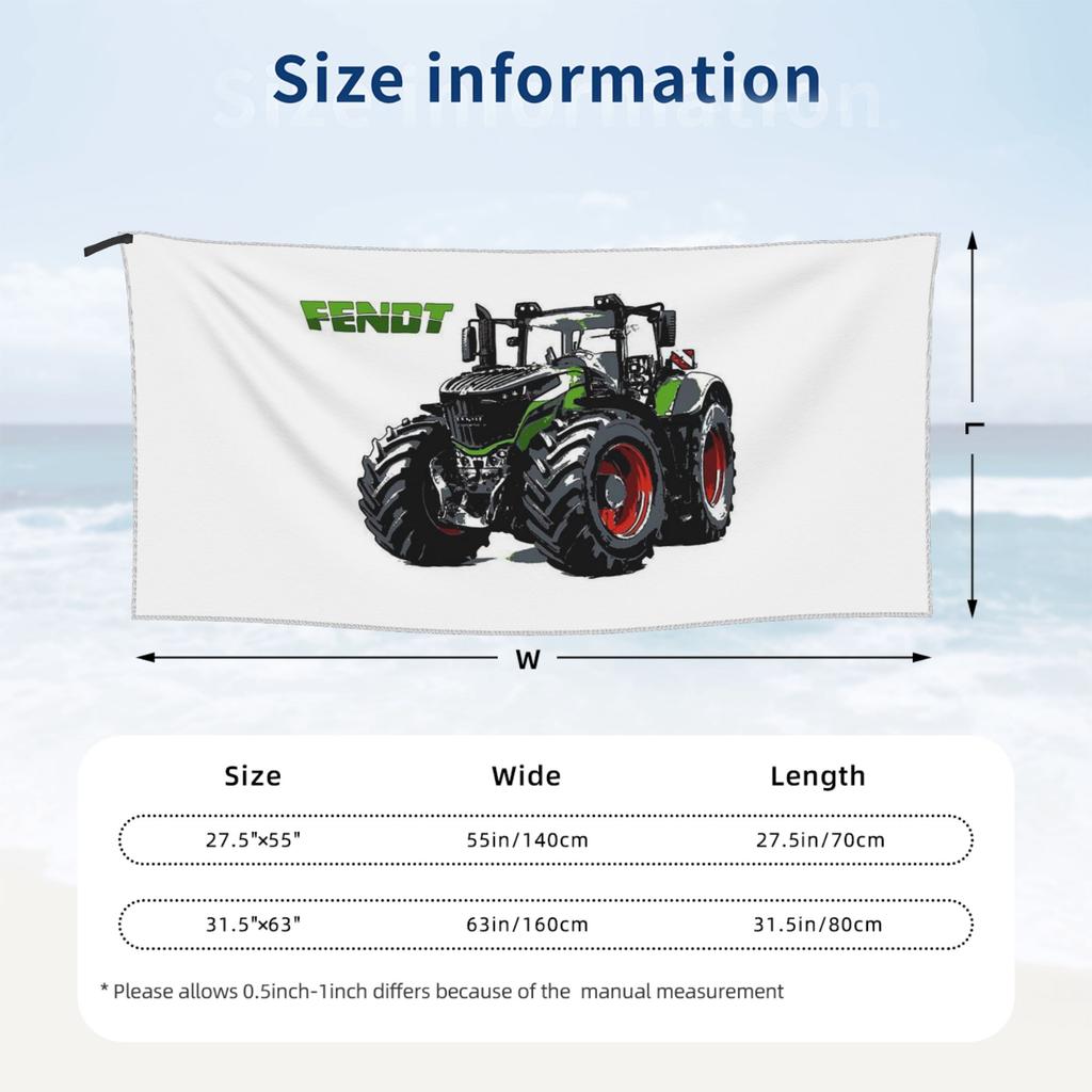 Fendt Traktor Strandtuch Weiche Mikrofaser Schnelltrocknend Saugfähig Schnelle Handtücher Für Bad
