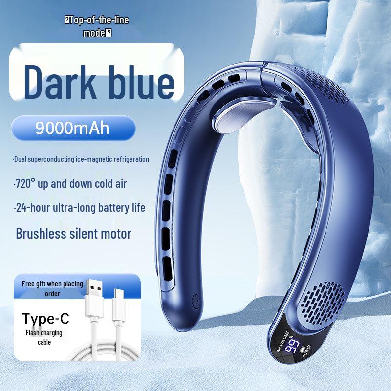 2026 New Mini Rechargeable Portable Bladeless Neck Air Conditioner - Silent, Student-Friendly, and Compact.