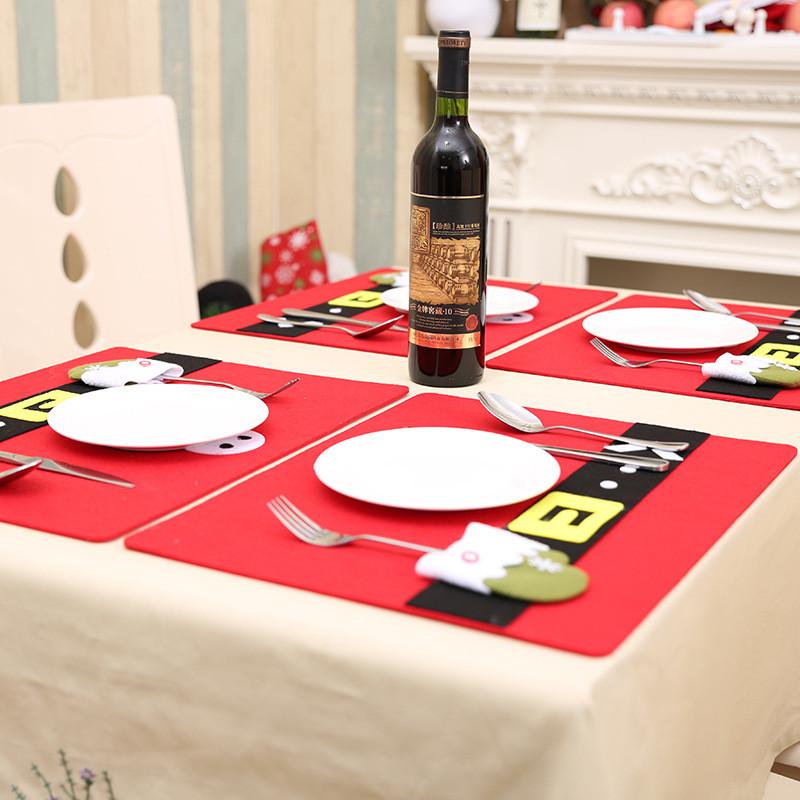 Christmas Dcor Ultrasonic Table Mats Cozy Fabric Table Setting Pad For Dining Tables