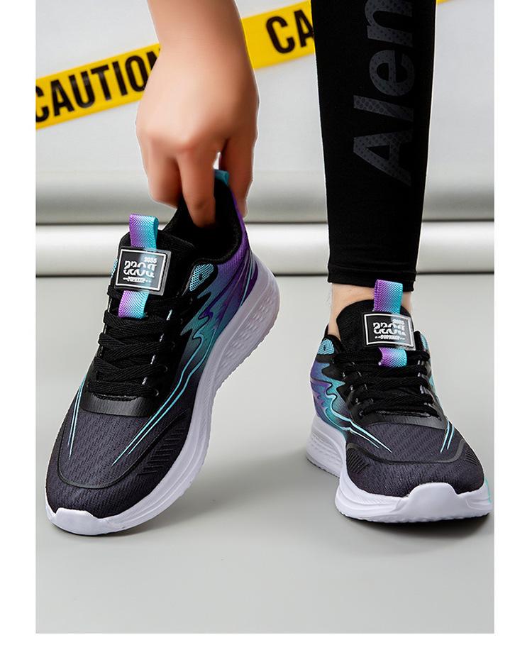 Unisex Casual Ice Silk Mesh Sneakers - Youth Shock Absorption Racing Trendy Shoes