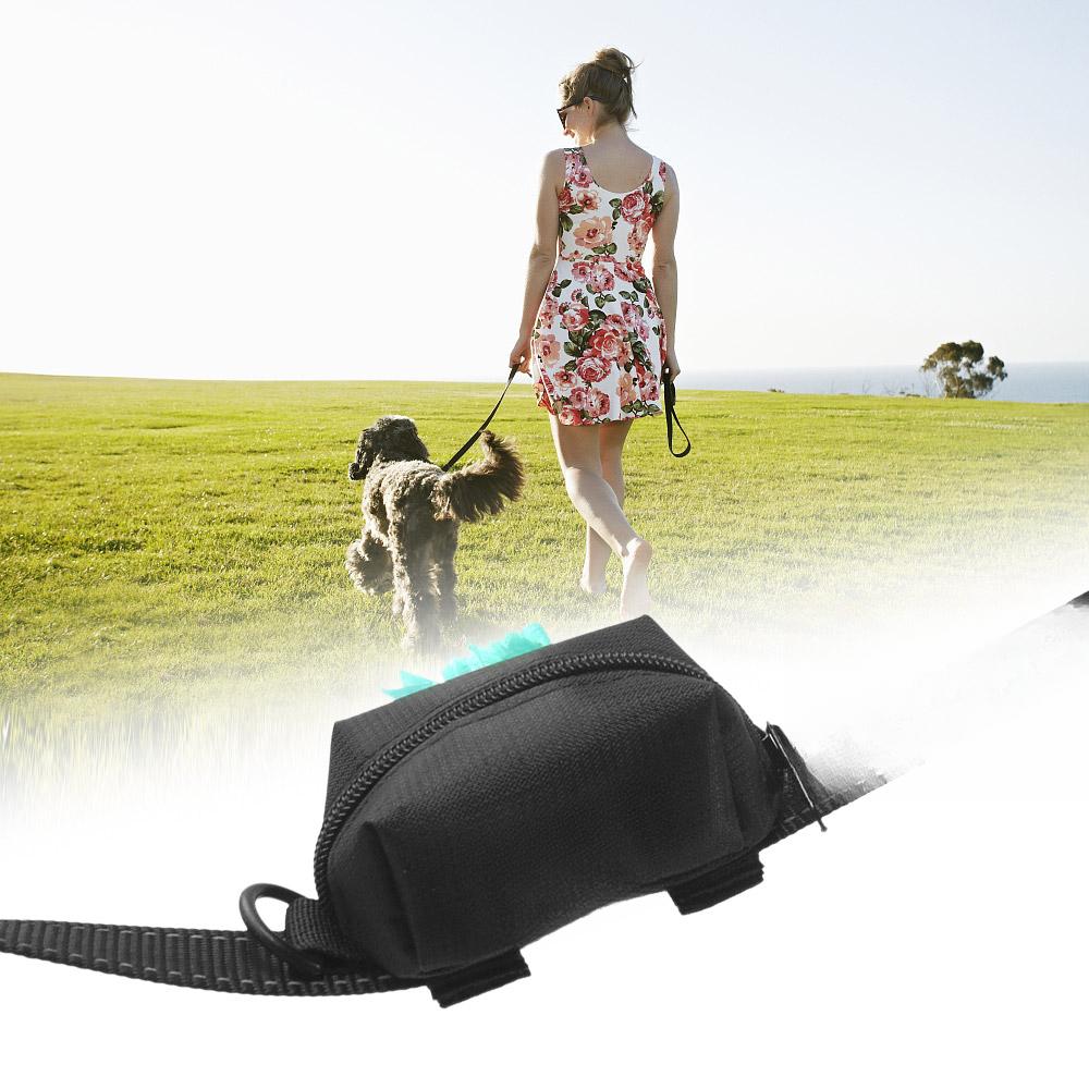 Pet Poop Bag Holder Leash Attachment Waste Bag Dispenser Adopt for Oxford Cloth for Dogs Cats Running Walking Training Hiking Accessory