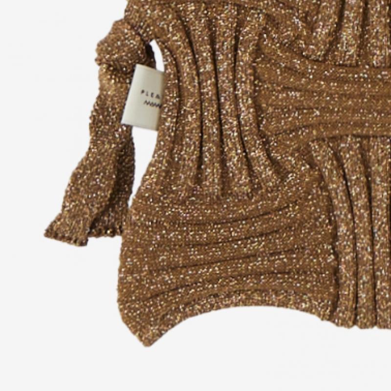 Pleatsmama Mini Crossbow Bag Glitter Camel