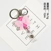 Ins Sliding Cover Card Holder Student Campus Card Holder Lanyard Anti Loss ID Holder Cards Case Bus Card Sleeve with Bow Pandent
