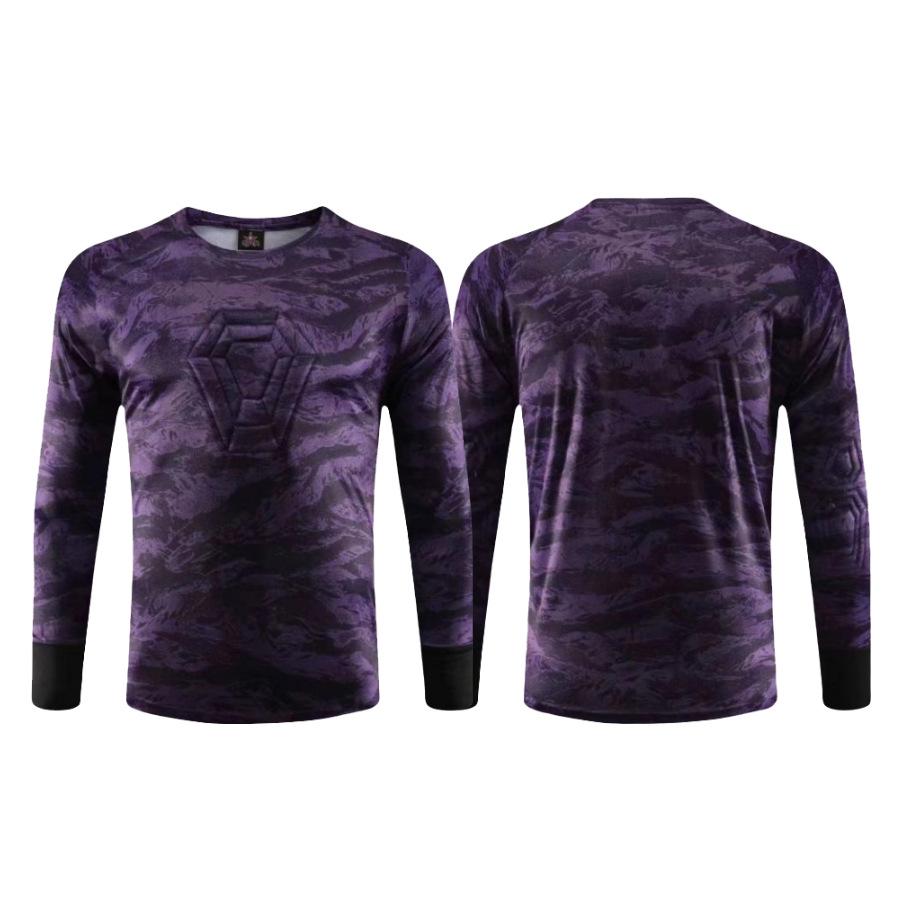 Football Goalkeeper Uniform Set - Adult  Child, Long Sleeve, Padded Training Jersey 2XL фиолетовый топ