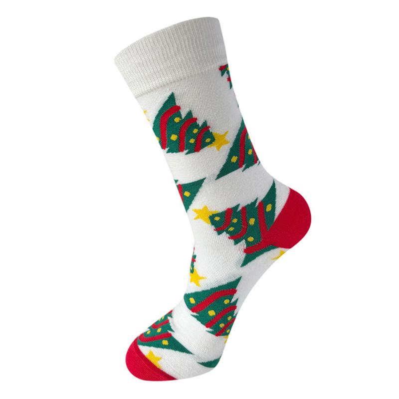 

1 пара носков с оленями, лучших для Рождества и зимы, удобные, мягкие, с рождественской елкой, унисекс, рождественские носки, Санта-Клаус, снежинка