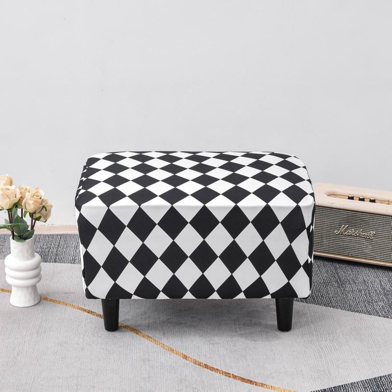 Чехол для пуфа с эластичной резинкой прямоугольный чехол для пуфа с подставкой для ног чехол для табурета с нескользящей эластичной подошвой 980₽