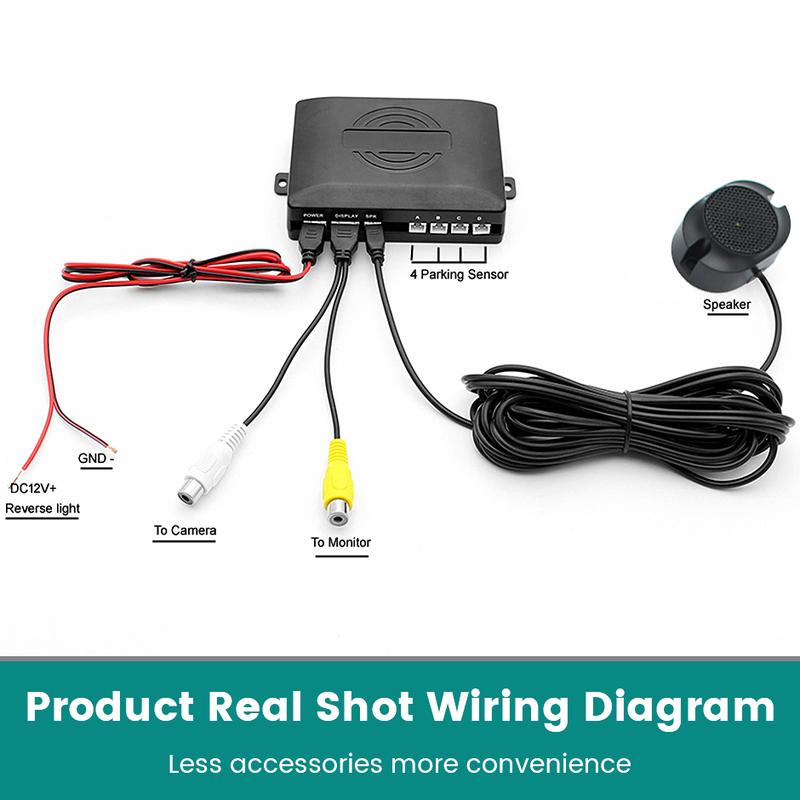AHD Car Video Parking Sensor Reverse Radar Detector System 13mm Original Flat Sensors Can Connect Car DVD Monitor Rear Camer