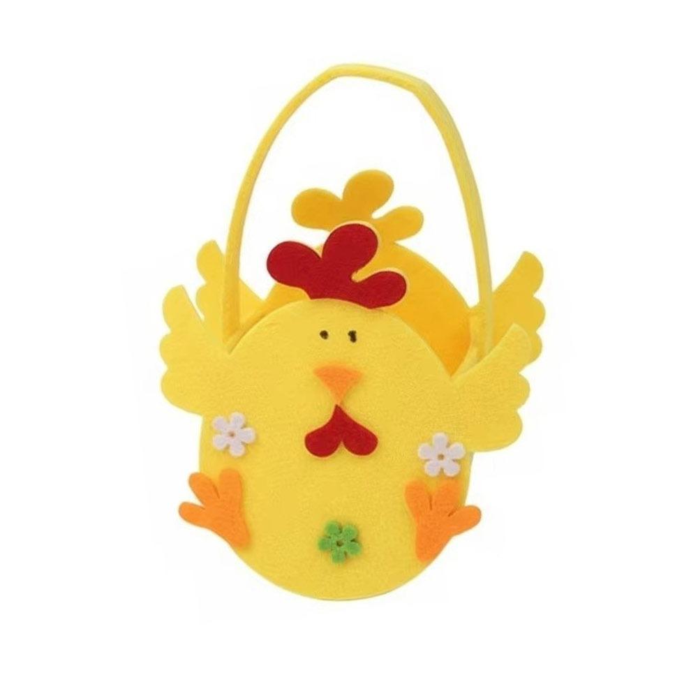 Felt Easter Candy Gift Bag With Handle Easter Bunny Basket Children's Gift Candy Bag  Egg Hunting