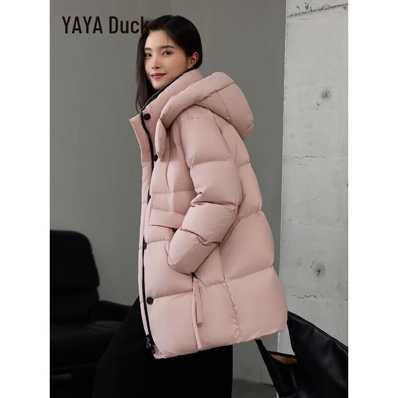 

YAYA Women s Hooded Down Puffer Jacket L