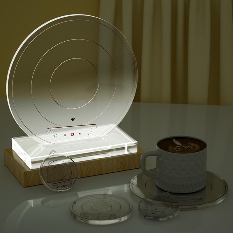 Round Media Player Mold,Coaster Silicone Resin Molds Round CD Disc Mold for Home Decor DIY Keychain Jewelry Making Mould