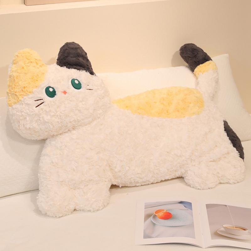 Cute Cartoon Siamese cat Plushies Toys Soft Stuffed Kawaii Schnauzer Long Throw Pillow for Children Girls Funny Gifts Room Decor