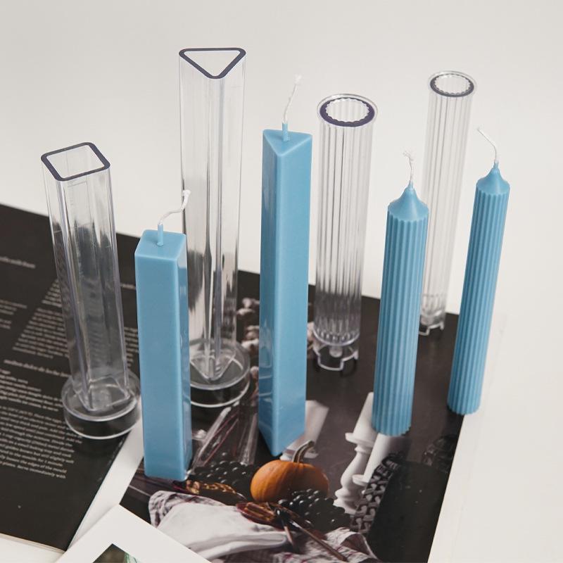 DIY Vertical Stripe Candle Mold - Triangle, Rectangle, Long Stick Shape