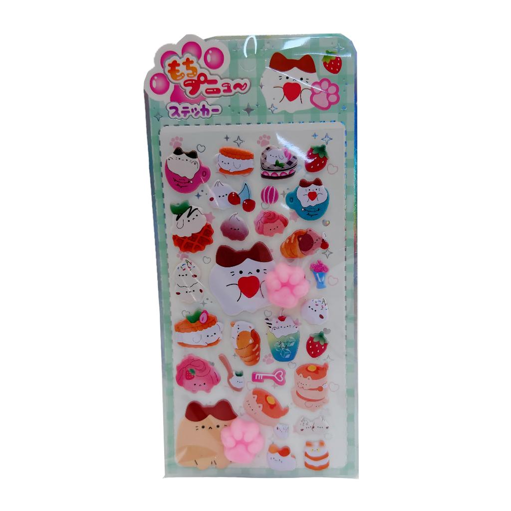 Cute Animal Puffy Bubble Stickers Self-Adhesive 3D Assorted Kids Stationery Stickers for Journal Notebook DIY Craft Decoration
