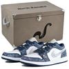 Jordan Air Jordan 1 NR Gift Low Top Vintage Basketball Shoes Men's Blue White 553558-141(Team679-S-BOX)