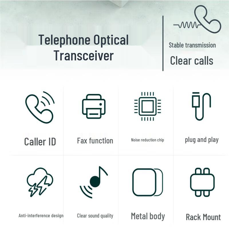 GY-30P8FE Multi-Port Telephone Fiber Optic Transceiver