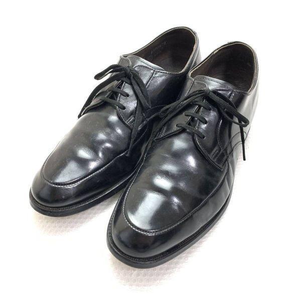 Vintage 80s UNION MADE USA UFCW Mark Service Officer Shoes Black 8D 25.5-26.0(USED)