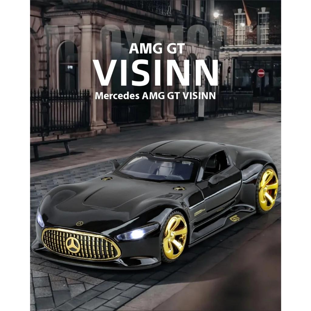 1/32 Mercedes Benz AMG Vision GT Supercar Alloy Diecast Car Model Sound and Light Classic Hobby Collectibles Gifts for Boyfriend