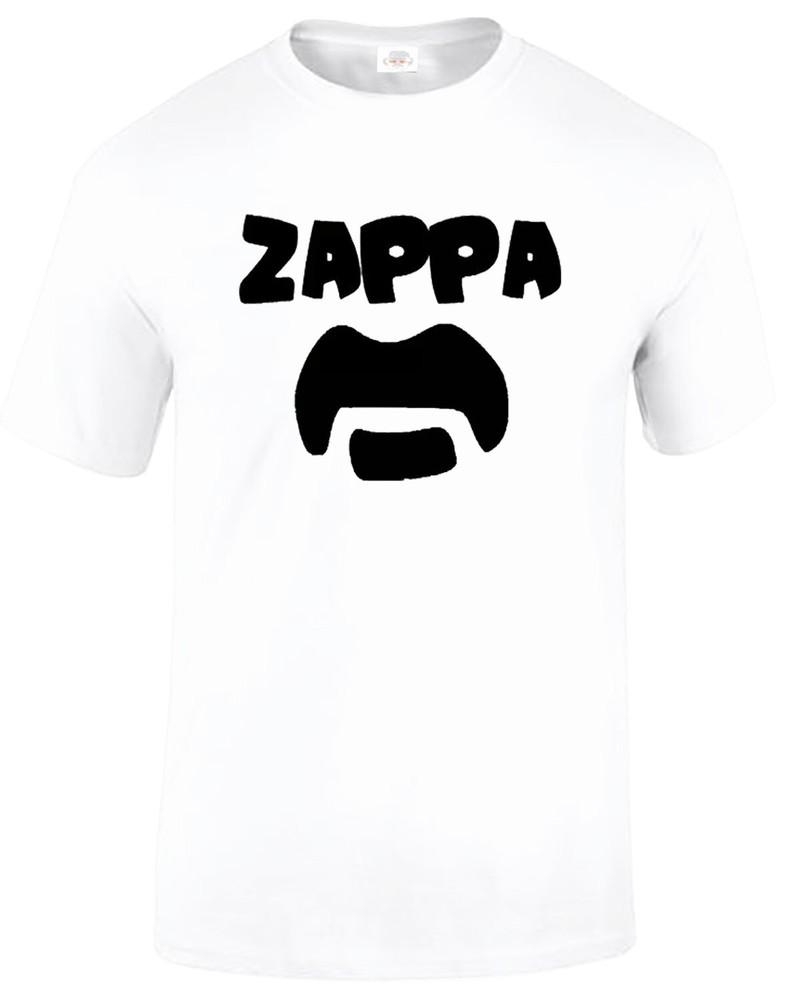 Frank Zappa t-shirt heren snor vintage 70s 80s 90s band stijf rock tee top