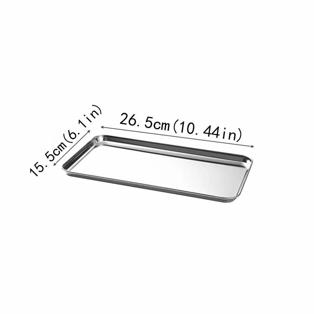 Household Stainless Steel Flat Bottomed Baking Japanese Cuisine Non Slip Tray