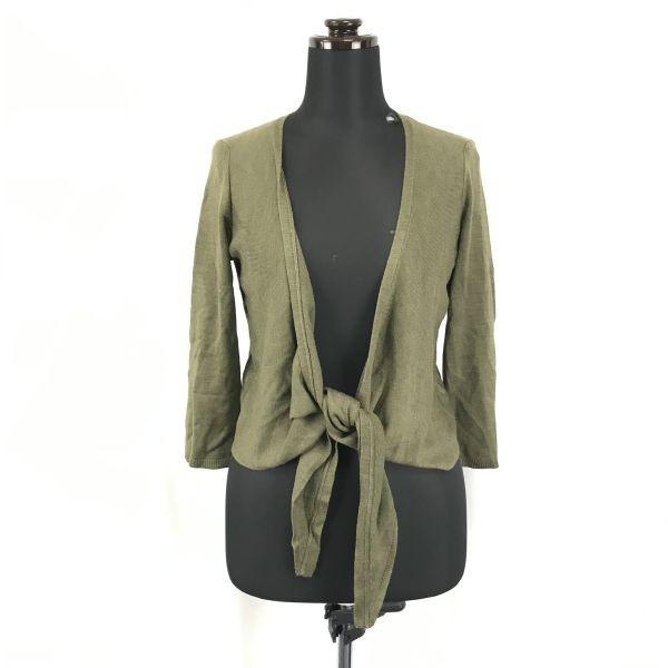 Dkny 100% Silk 3/4 Sleeve Cardigan/Women’s Size P/Khaki/