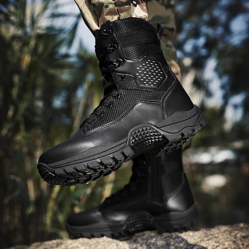 Men Tactical Boots Hiking Shoe Casual Waterproof Military Brand Ankle Outdoor Plus Size Boot Motorcycle Ankle Man Climbing Shoes