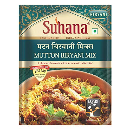 

Suhana Mutton Biryani Spice Mix 50 g Pouch Pack Of 6 Easy Homemade Restaurant Style Aromatic Mughlai Flavor Blend