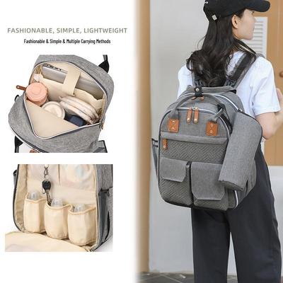 Vielseitiger Windelrucksack mit großer Kapazität: Nass-/Trockentrennung, Mehrfachfach-Mama- und Baby-Tasche