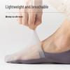 Zhuji Men's Summer Non-Slip Invisible Boat Socks - Breathable, Thin, Sweat-Absorbent Sports Mesh Socks