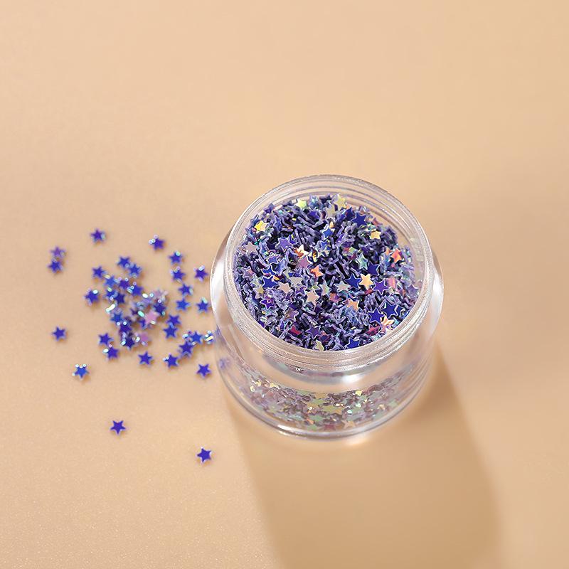 Korean Laser Star Nail Art Stickers: Trendy Handmade Glitter Decorations
