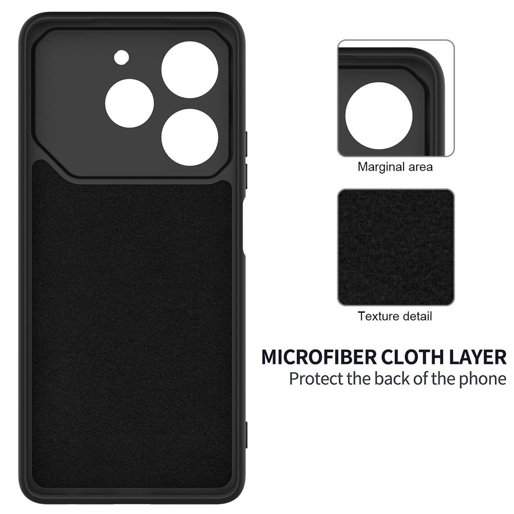 For TECNO Pova 6 Neo Case Anti-Drop Liquid Silicone Phone Cover with Strap