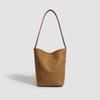 Korean Version Autumn and Winter Premium Texture Retro Suede Shoulder Bucket Bag Ins Versatile Women's Bag Underarm Bag Trendy Handbag