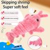 Jouet électrique pour chat sauteur, Simulation de mouvement de crevette, homard, jouets électroniques en peluche pour chien, chat, jouet Animal en peluche pour enfants