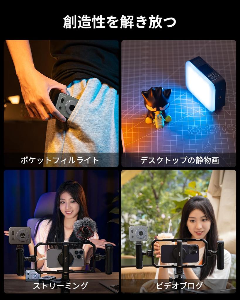 SmallRig Vibe P96 Pro LED Video Light, Portable Camera Light for Photography, Cold Shoe Light, CRI95+, 2500-6500K, 5 Effects, Fill Light Accessory for