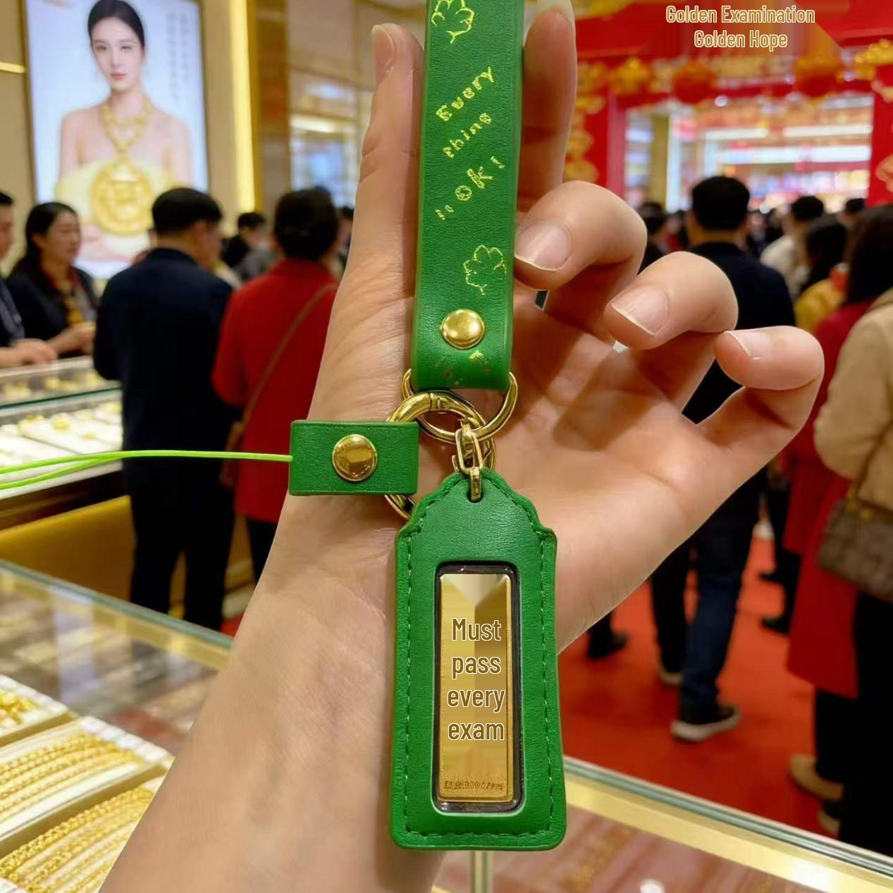 999 Pure Gold Victory Pendant Keychain – Exam Success Charm Gift