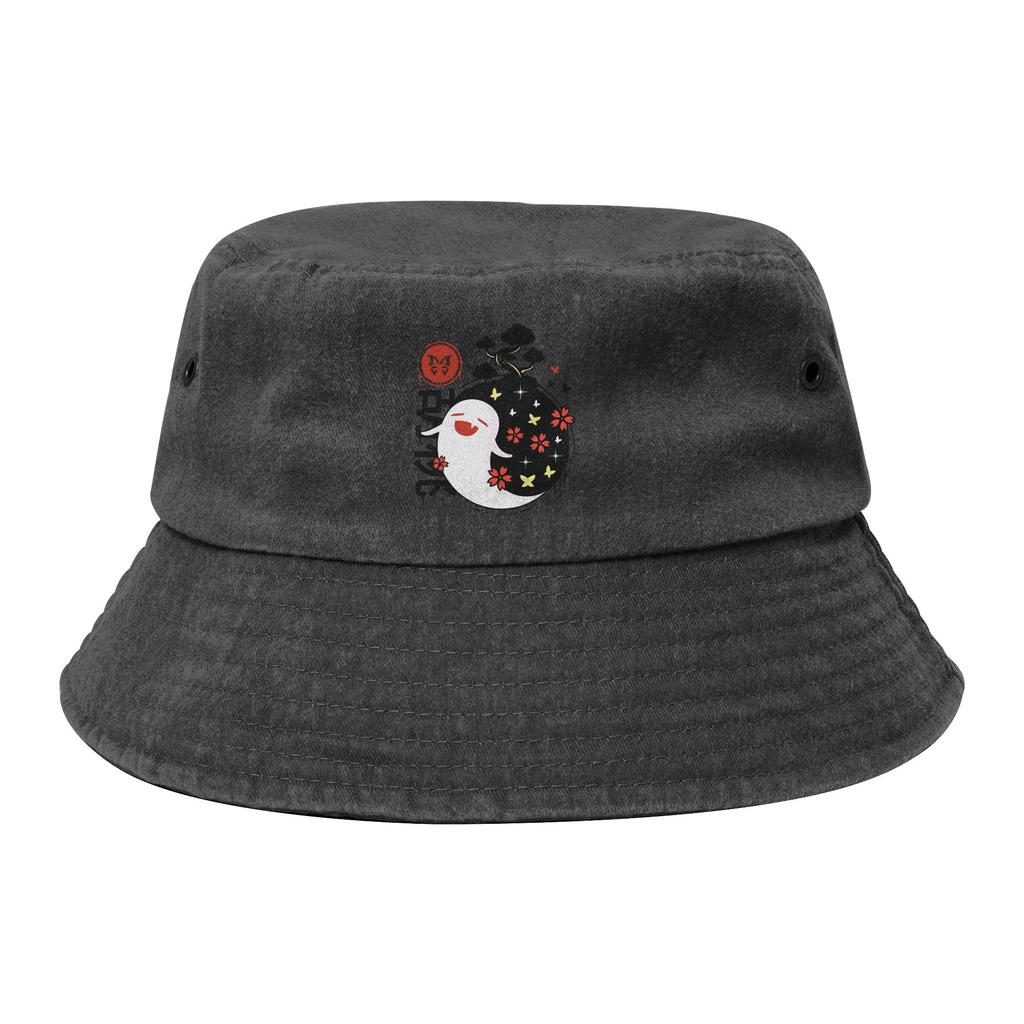 Genshin Impact Hu Tao Ghost Bucket Hats for Teen Travel Field Hat Unique Design for Outdoor Fishing FisherUnisex Cap Boonie Hat