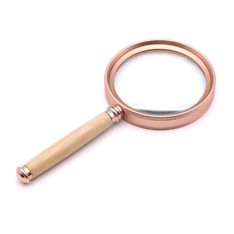 

Magnifying Glass 10X 15X 20X Loupes Magnifying Lens Bamboo Handle Magnifier Handheld Multifunction Magnifier for Reading 1