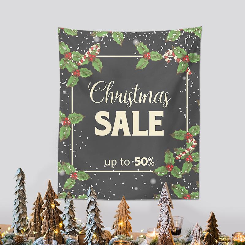 Christmas Tapestry Cross-border New Christmas Party Hanging Cloth Santa Claus Background Fabric