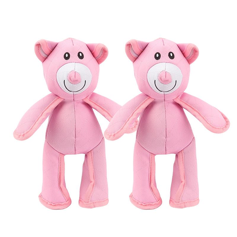 Bear Bite-Resistant Squeaky Dog Teething Toy - Oxford Cloth Plush Companion