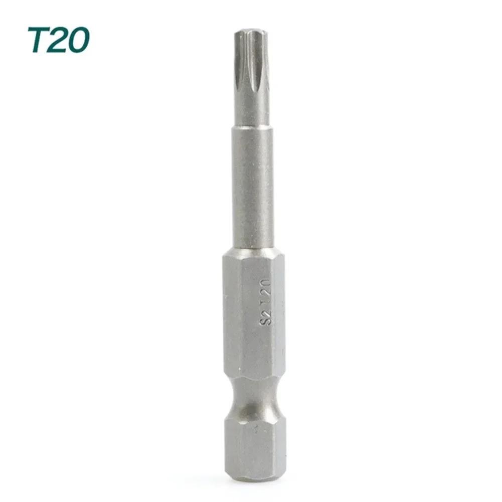 8/1Pcs Torx Screwdriver Bit Set 50mm Magnetic Tamper Resistant Star Bits 1/4" Hex T8-T40 Screwdriver Wrench Drill Bit Set