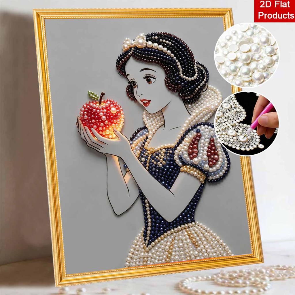 Disney Snow White Pearl Painting Handmade Diy Pearl Art Painting Simple Living Room Hanging Painting Decoration