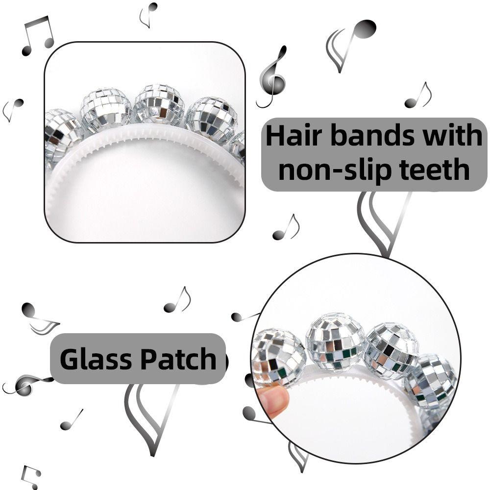 Mirror Ball Mirrorball Hair Hoop Vintag Party Costume Headpiece Disco Party