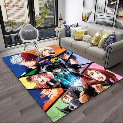 Mano herojus Animacinis Anime Kilimas Svetainei Miegamajam Stalui Kino Salės Kilimas Virtuvės Durims Vaikams Neslystantis Grindų Kilimėlis Alfombra Gimtadienio dovana