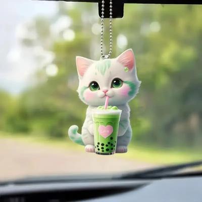 Ciondolo per auto piatto in acrilico 2D HD Accessori per decorazioni per la casa Ciondolo per zaino Ciondolo portachiavi di Natale