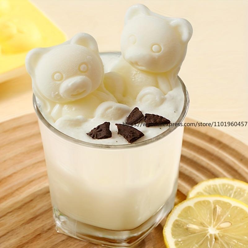 1pc Cute Teddy Bear Ice Cube Tray Flexible Food Grade Silicone Ice Cube Mold Ice Trays For Freezer