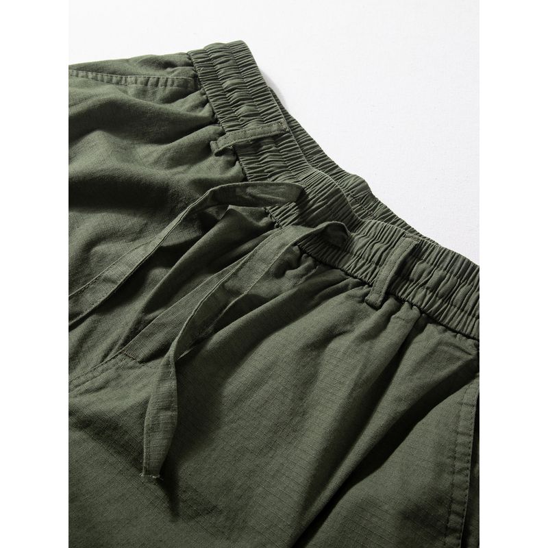 Cargo Shorts Men's Summer Fashion Brand Trendy Large Pocket All-Match Middle Pants Japan fashion Loose Straight Cotton Shorts Fashion