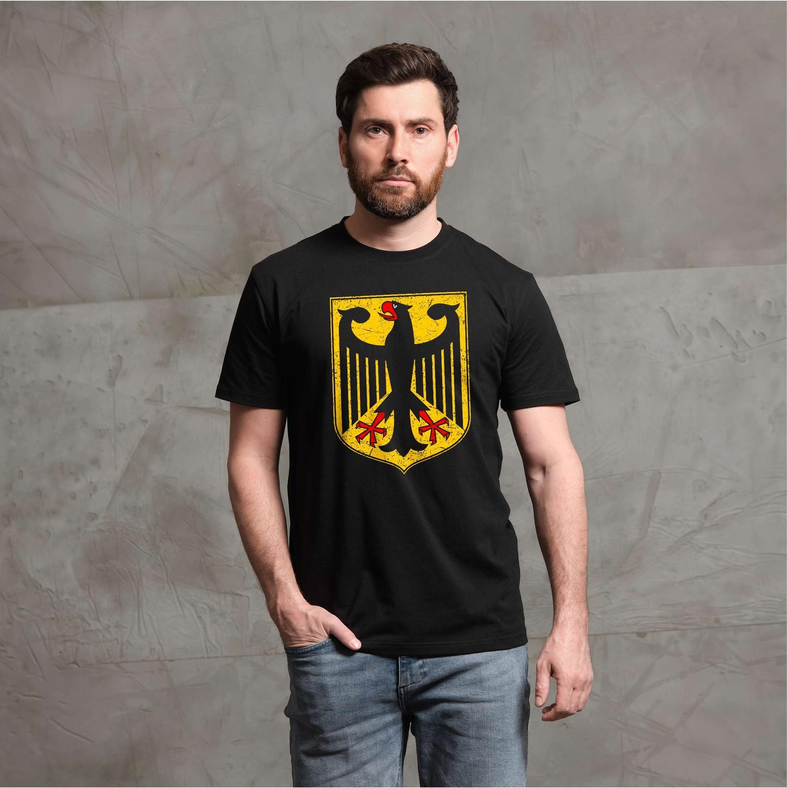 Германия футболка немецкий орел герб deutschland патриотическая футболка S разноцветный