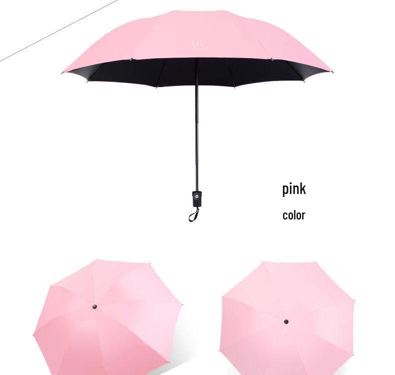 Portable Fully Automatic Double Folding Umbrella for Men & Women - Sun and Rain Protection, Reinforced Design