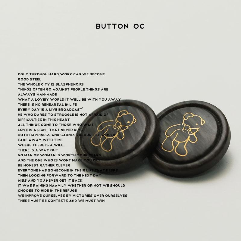 5Pcs Xiaoxiang Cute Wind Bear Resin Button Suit Sweater Jacket Button Coat Cardigan Children'S Button