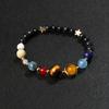 Universe Galaxy Eight Planets Bracelets Solar System Guardian Star Natural Stone Beads Bangles for Women Jewelry Drop Shipping