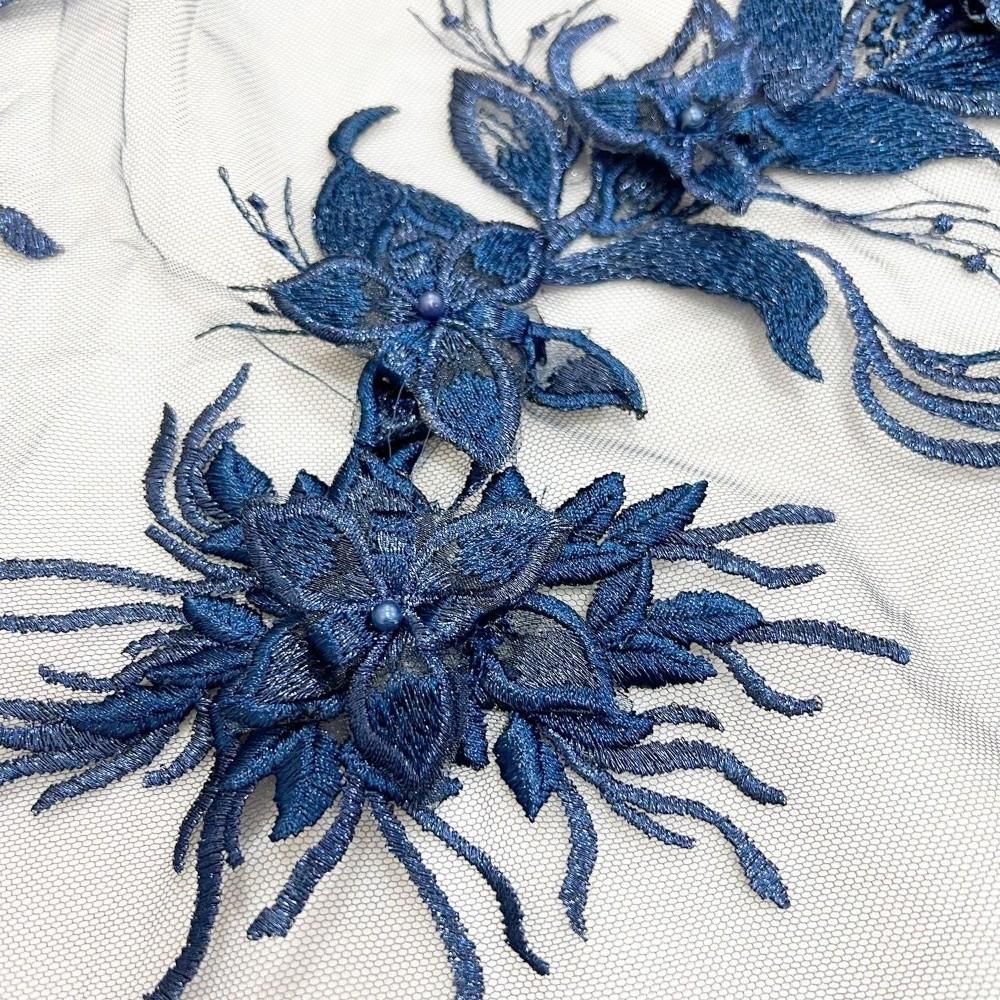 Lace Texture Embroidered Floral Patches Handmade Mesh-Backed Patches  DIY Projects